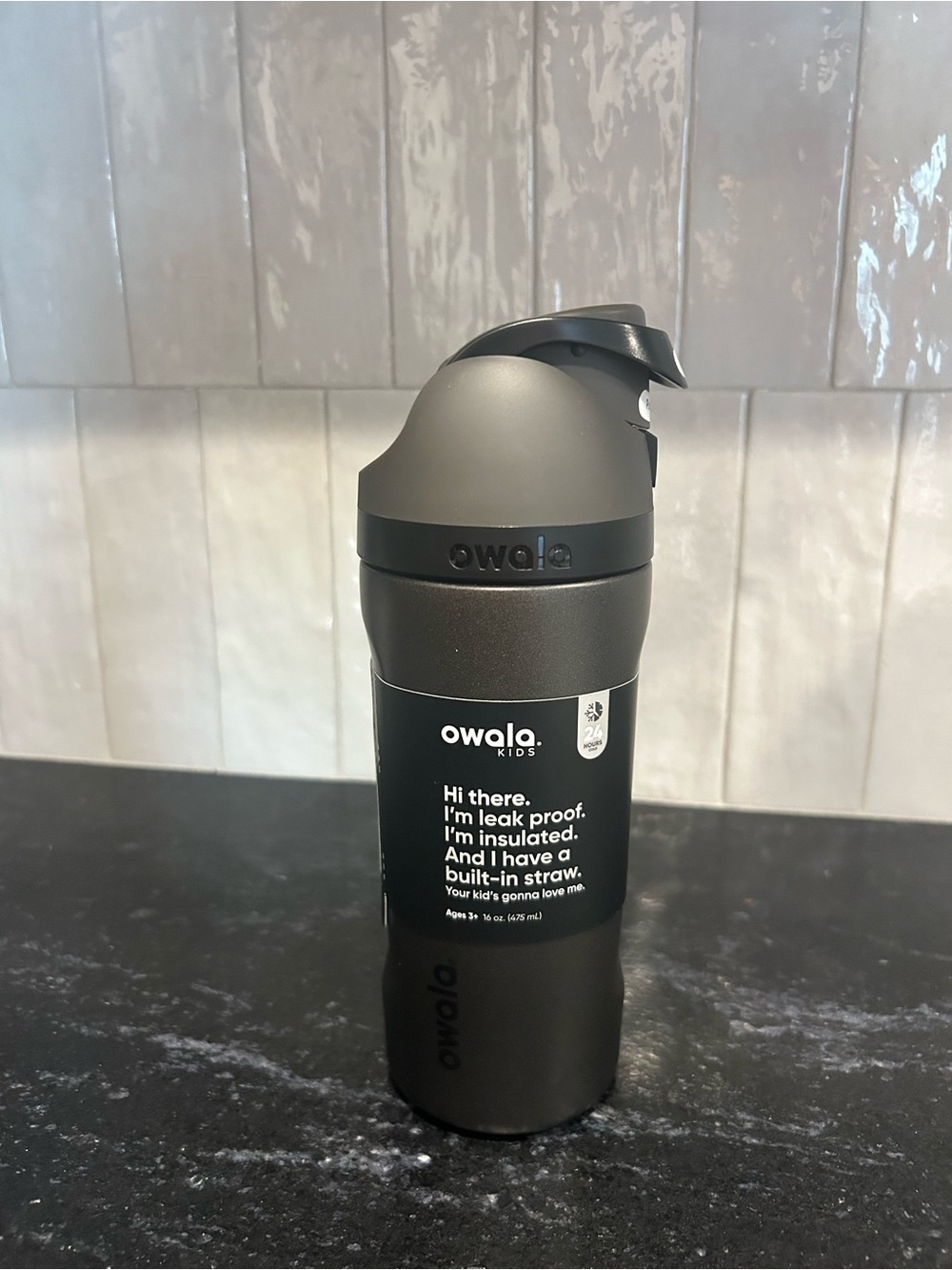 owala Insulated Bottle - Matte Black